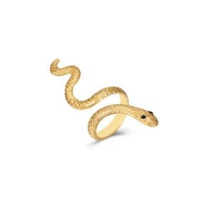 Anillo serpiente dorada